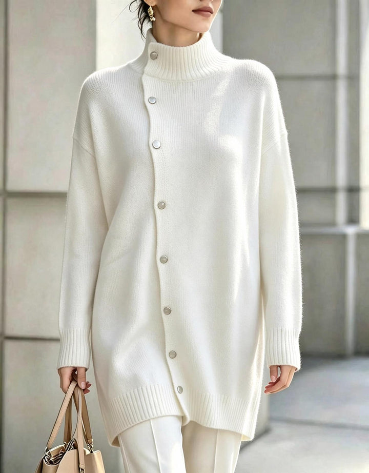 Cardigan col montant en maille