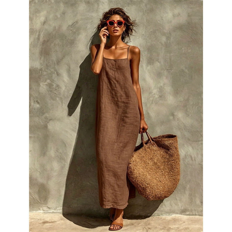 Robe Longue à Fines Bretelles
