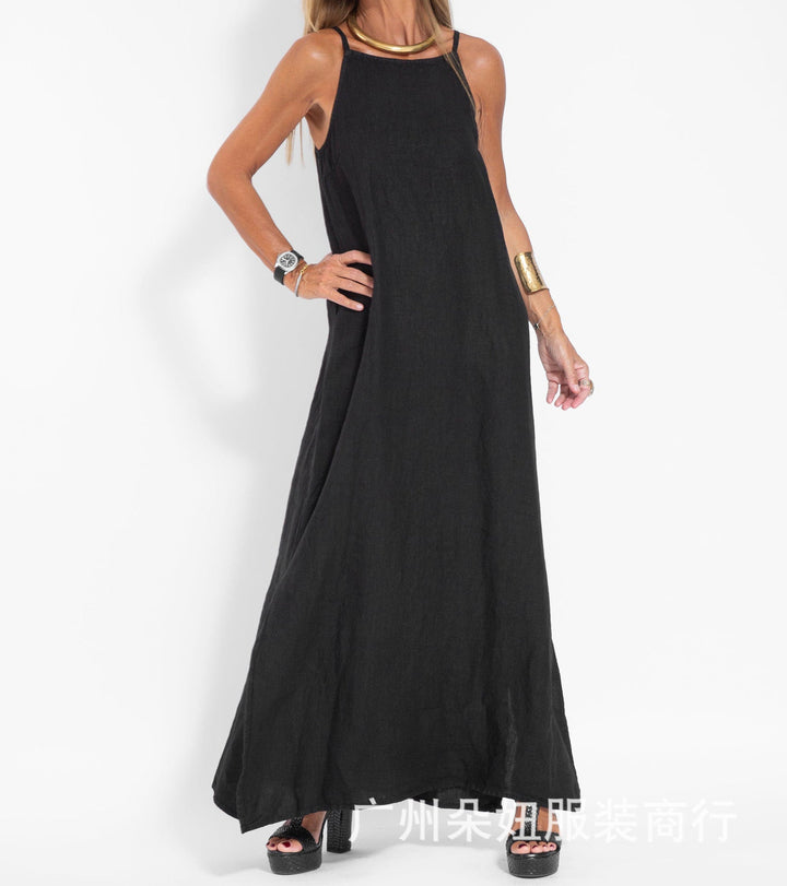 Robe Longue Minimaliste à Bretelles