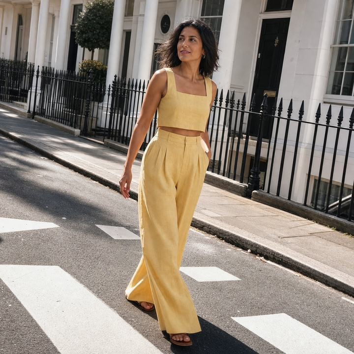 Ensemble Pantalon Palazzo Pêche