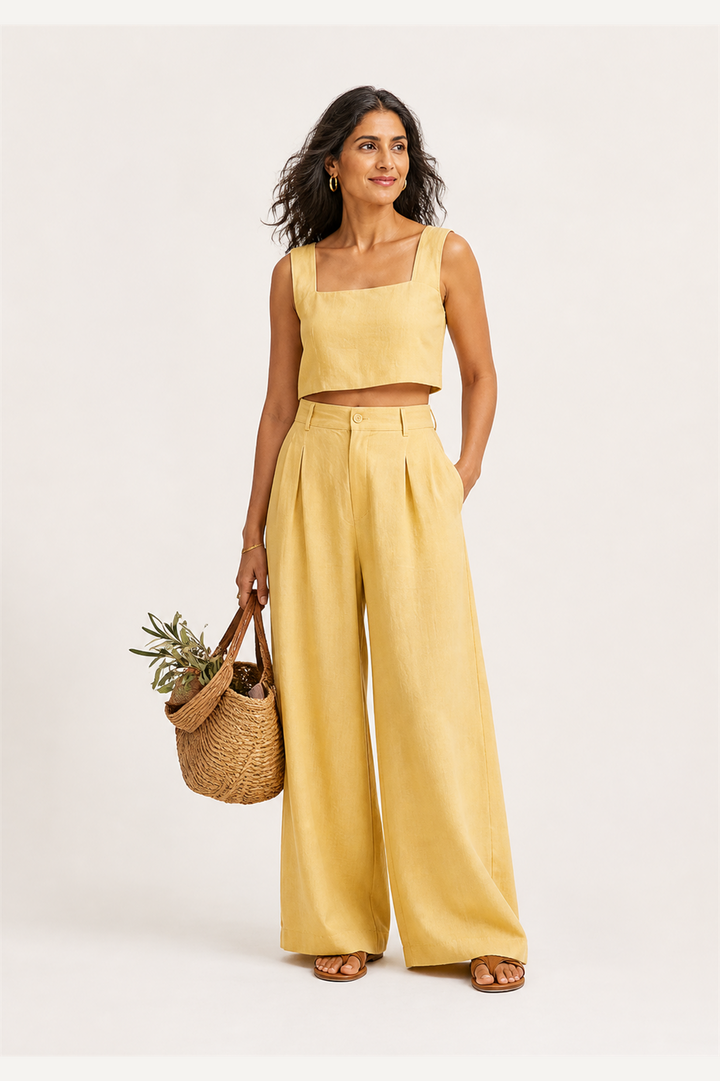 Ensemble Pantalon Palazzo Pêche