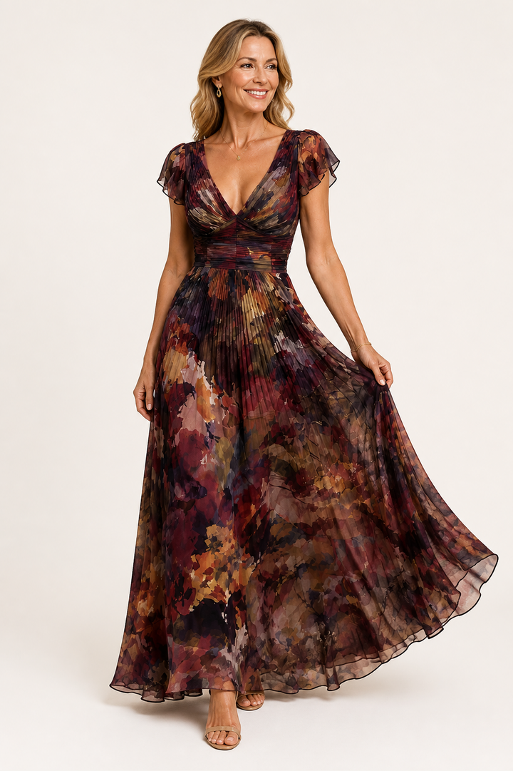 Robe Longue Bustier Froncé