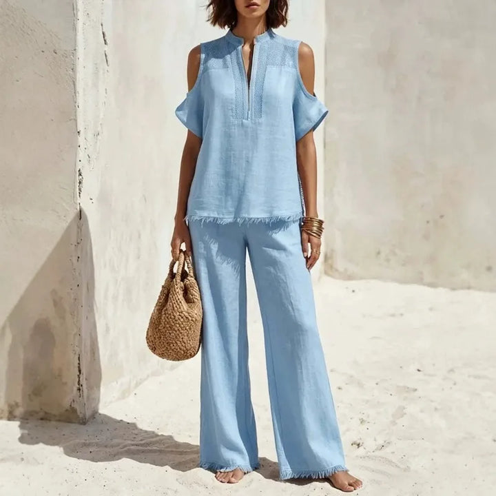 Ensemble Pantalon Bernadette Col Zippé