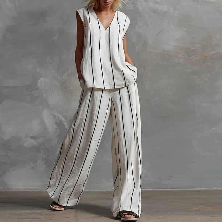 Ensemble Pantalon Rayé Amelia
