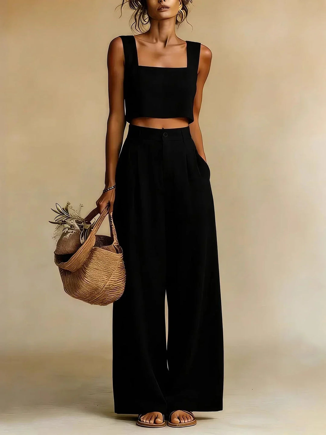 Ensemble Pantalon Palazzo Pêche