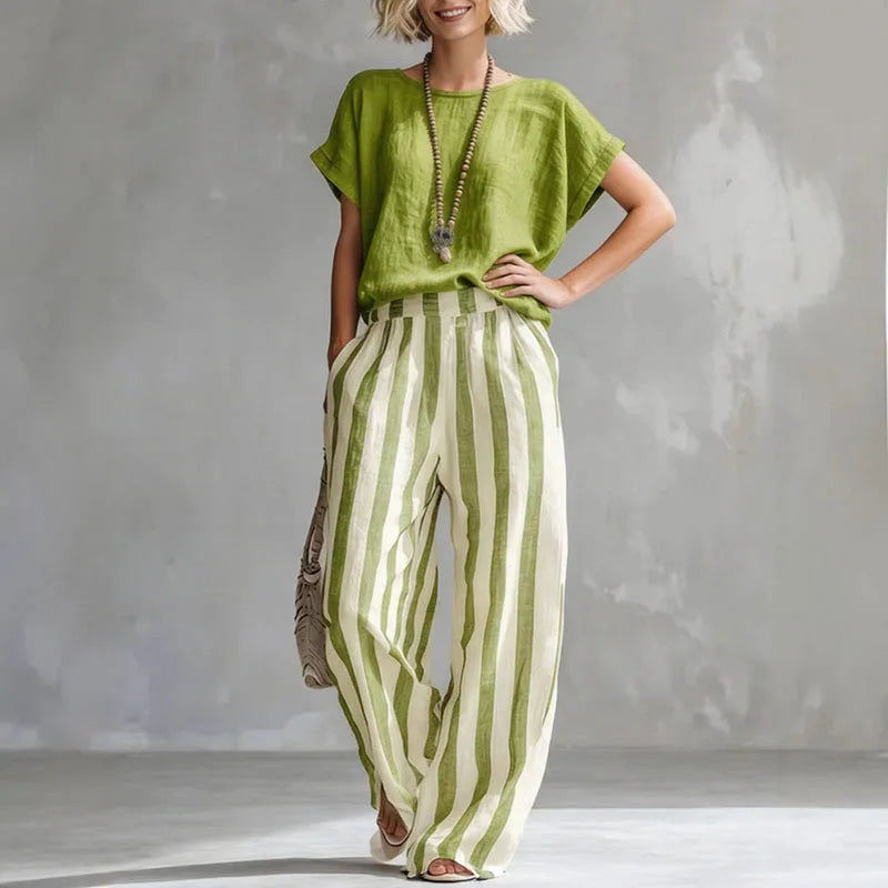Ensemble Pantalon Été en Lin Vanessa