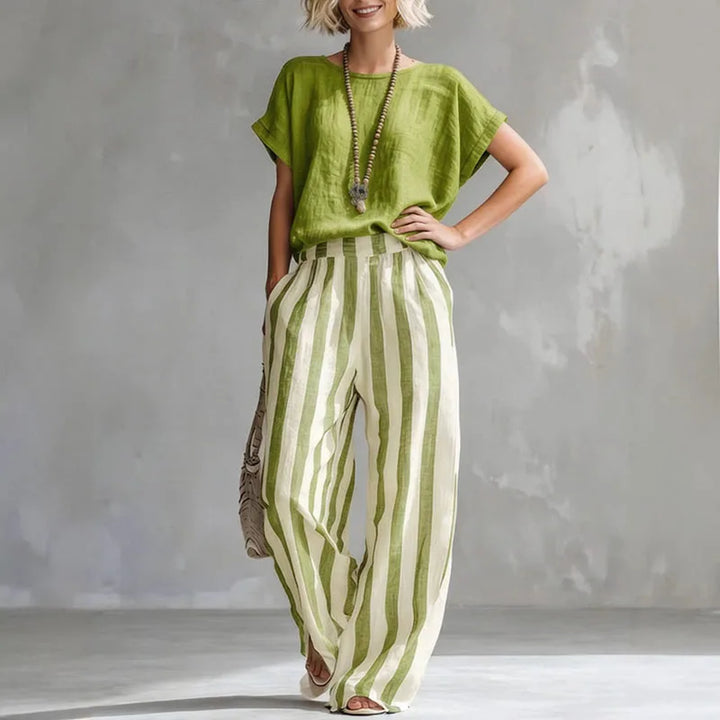 Ensemble Pantalon Été en Lin Vanessa