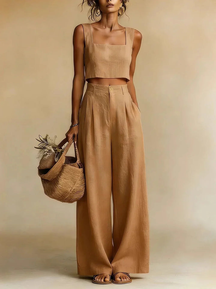 Ensemble Pantalon Palazzo Pêche