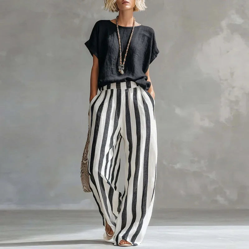 Ensemble Pantalon Été en Lin Vanessa