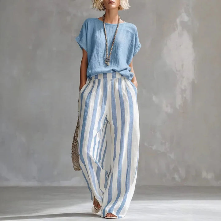 Ensemble Pantalon Été en Lin Vanessa