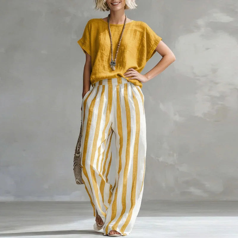 Ensemble Pantalon Été en Lin Vanessa