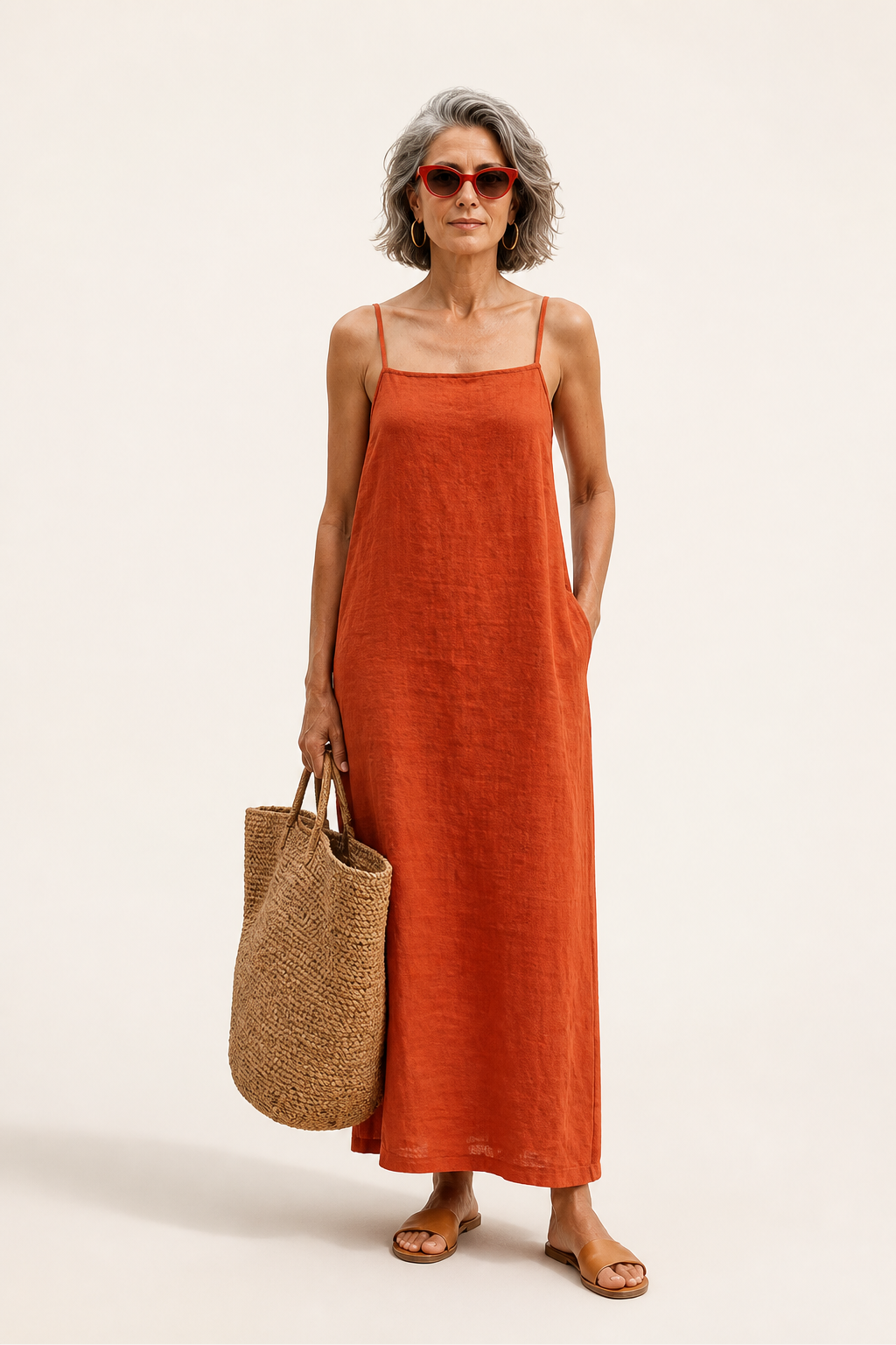Robe Longue à Fines Bretelles