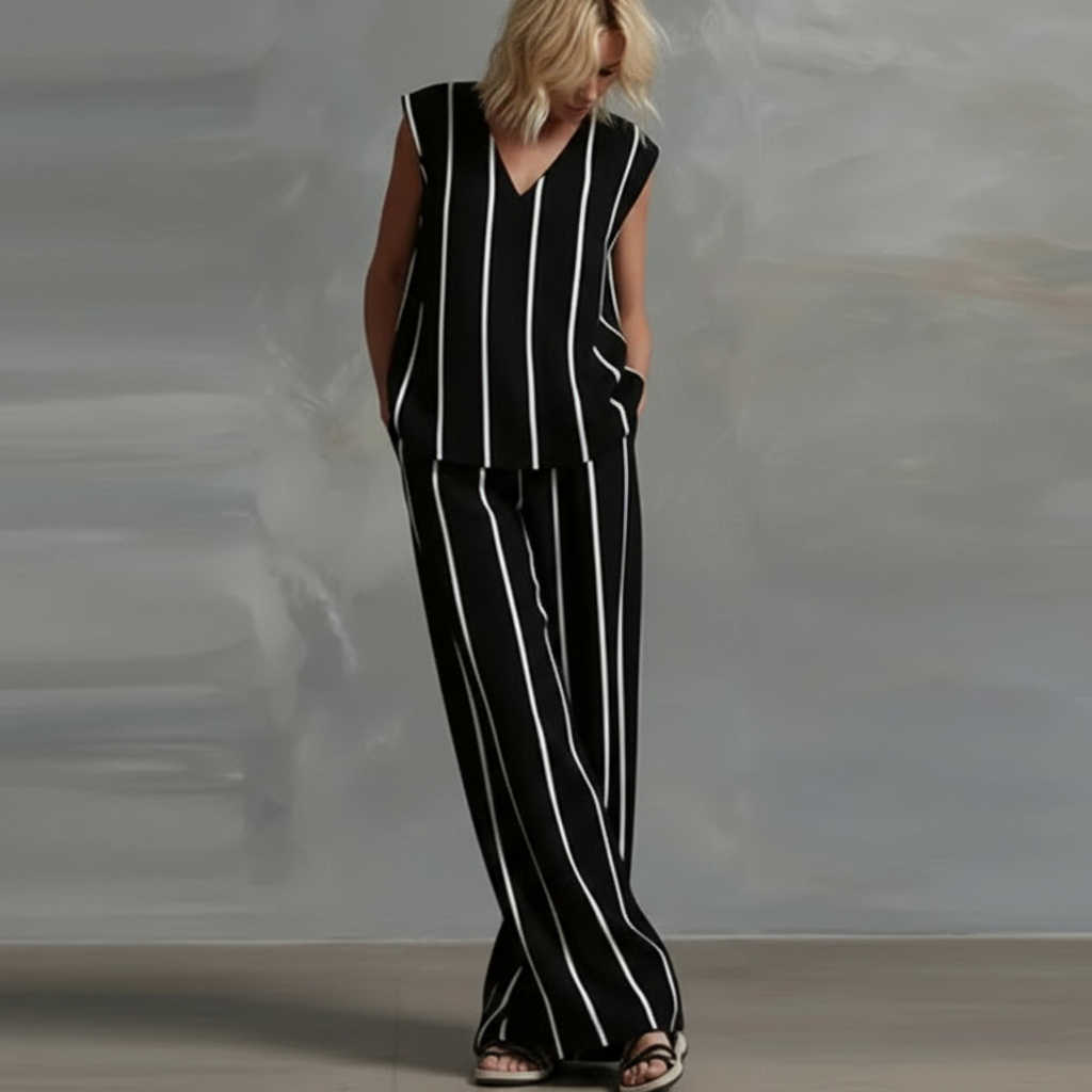 Ensemble Pantalon Rayé Amelia