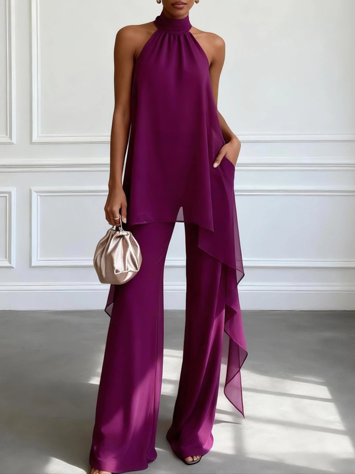 Ensemble Pantalon Élégant Dos-Nu