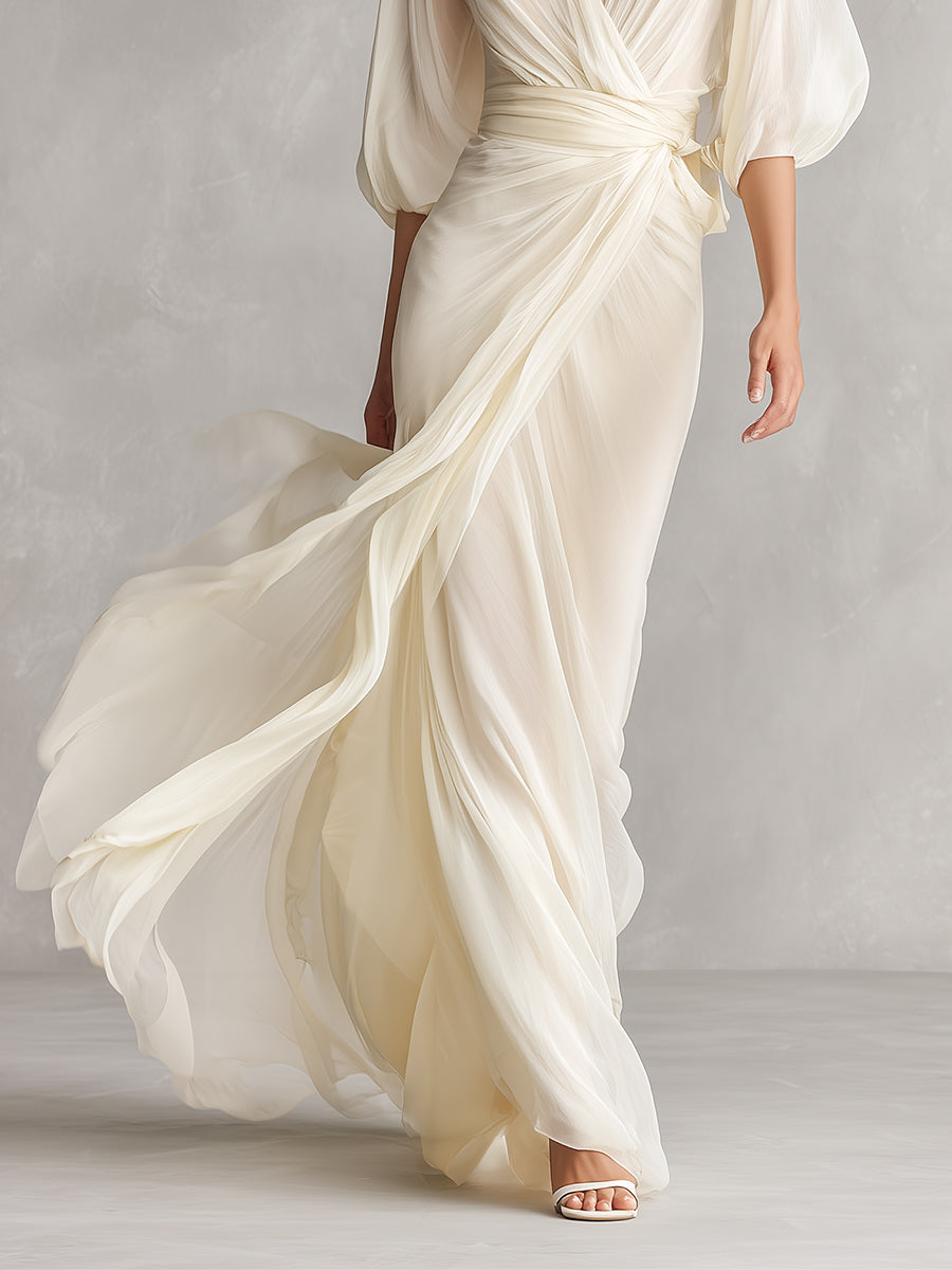 Robe Longue Ivoire Transparente