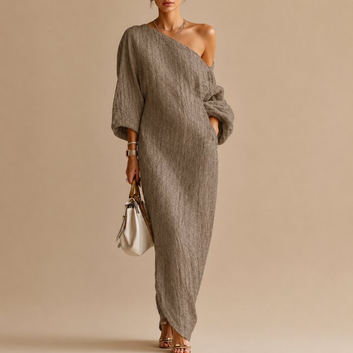 Robe Longue Amara Une Épaule