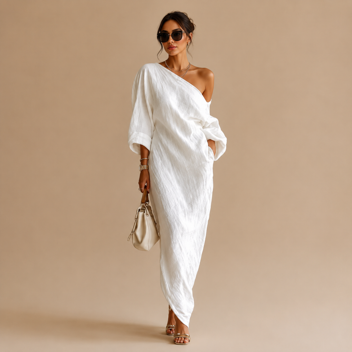 Robe Longue Amara Une Épaule