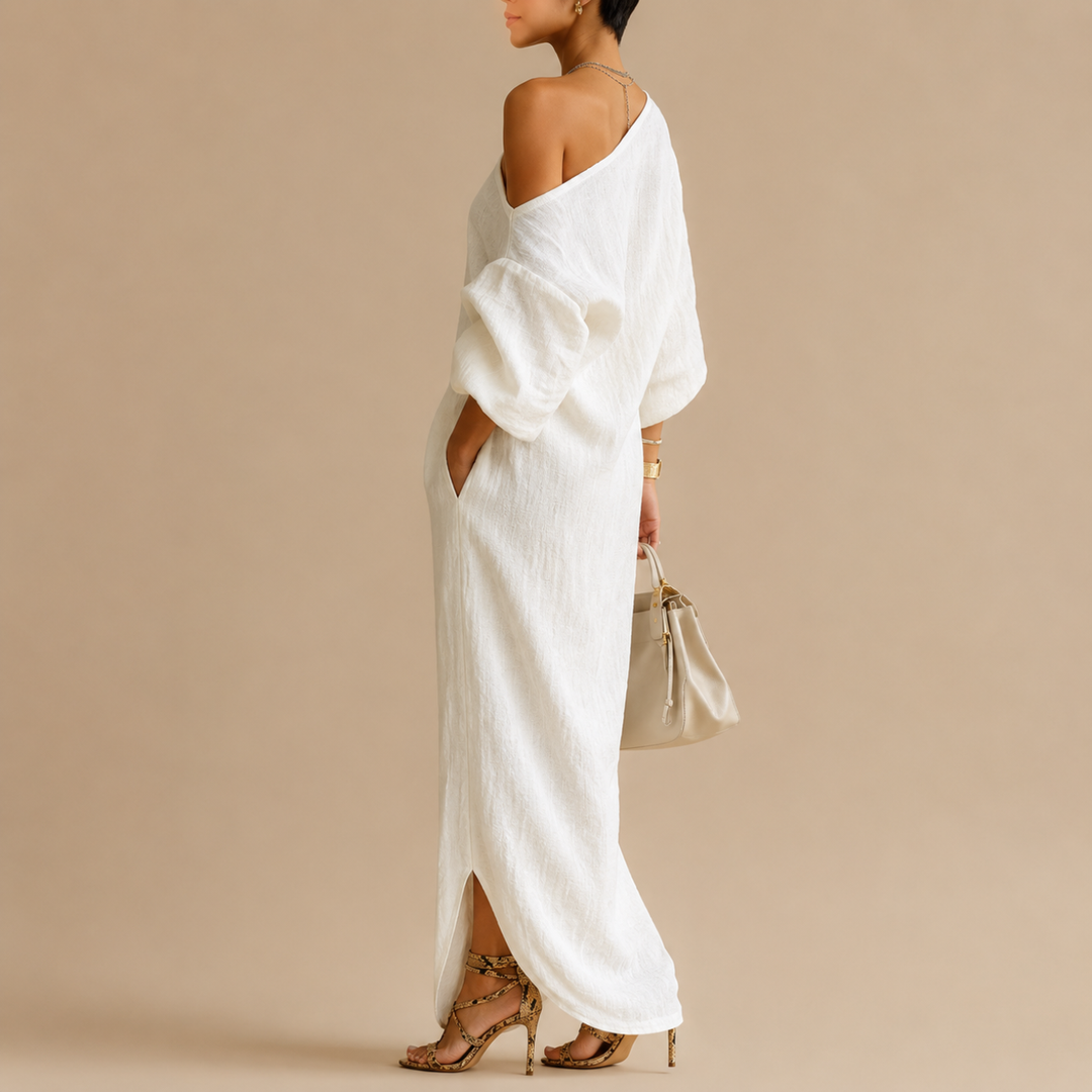 Robe Longue Amara Une Épaule