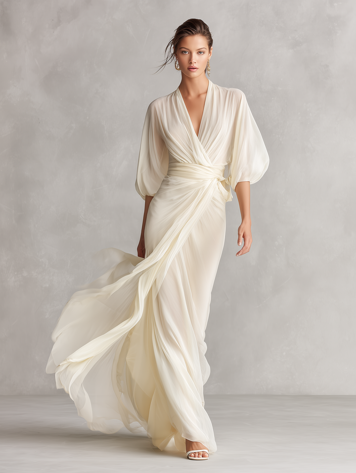 Robe Longue Ivoire Transparente