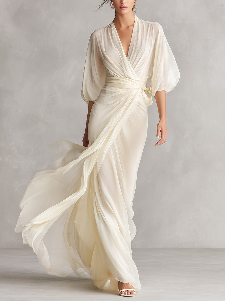 Robe Longue Ivoire Transparente