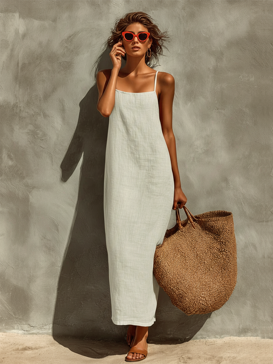 Robe Longue à Fines Bretelles