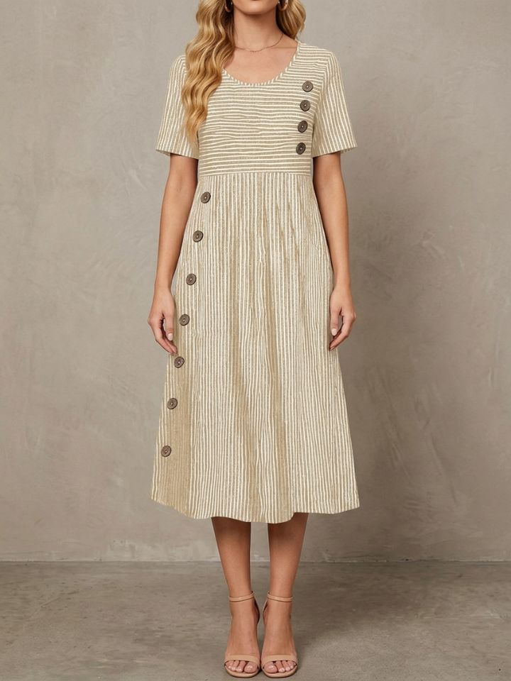 Robe Midi Rayée Riviera