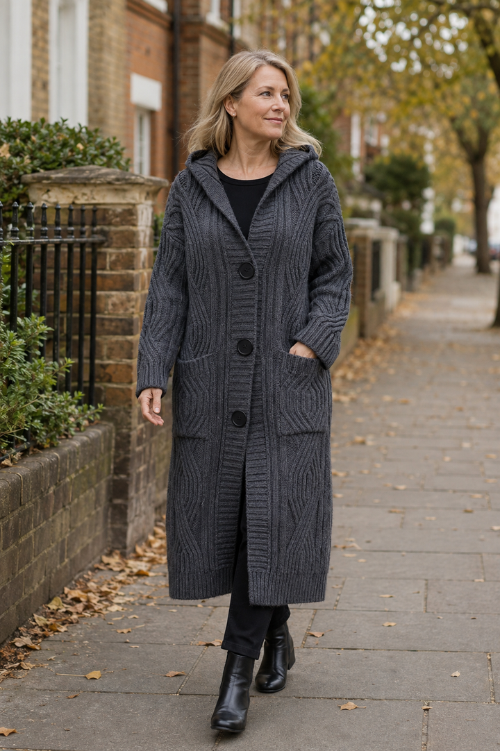 Veste en maille ample longue
