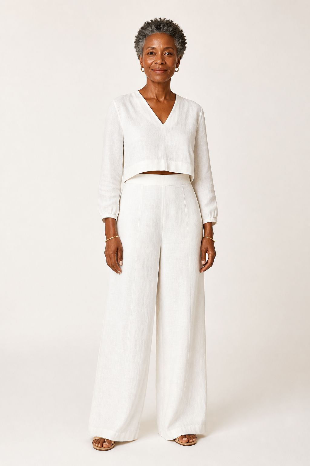 Haut Court et Pantalon Taille Haute