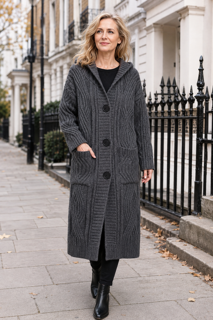 Veste en maille ample longue