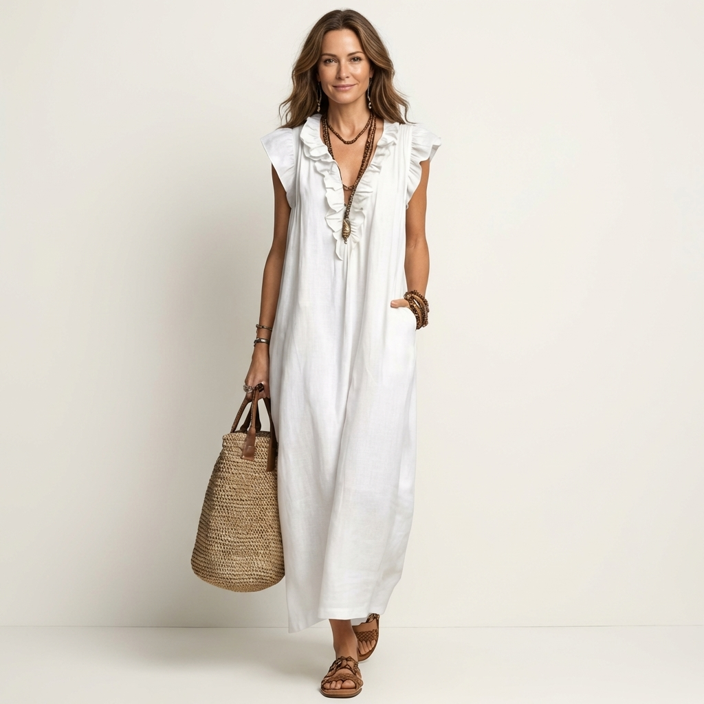 Robe Longue Col en V Josette