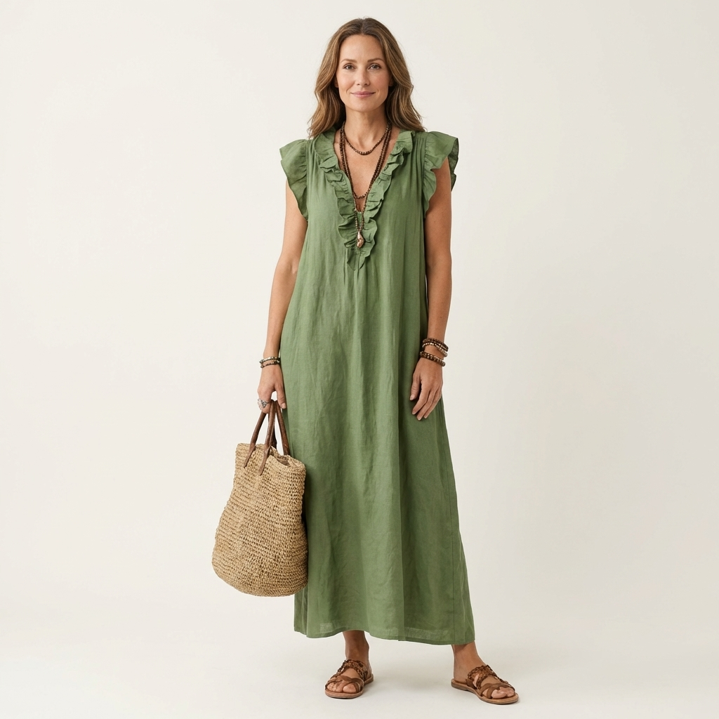 Robe Longue Col en V Josette