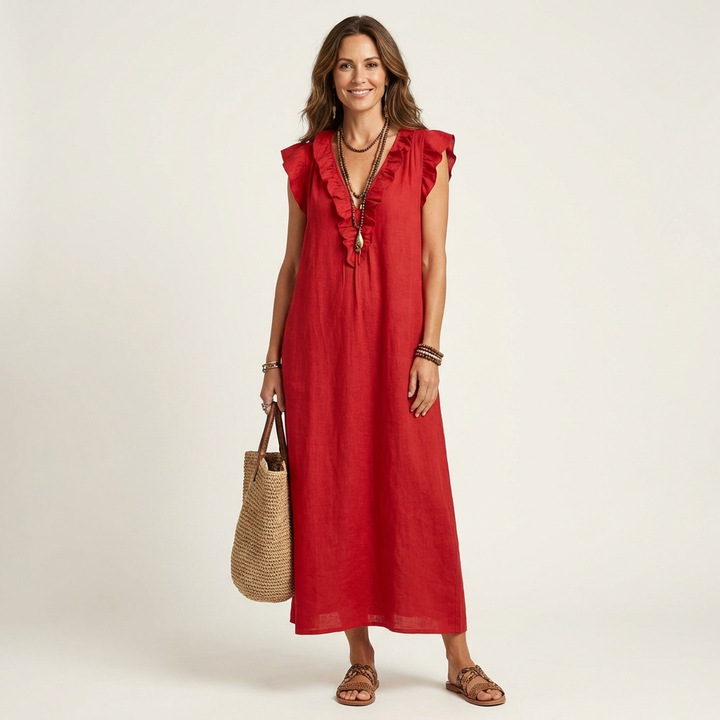 Robe Longue Col en V Josette