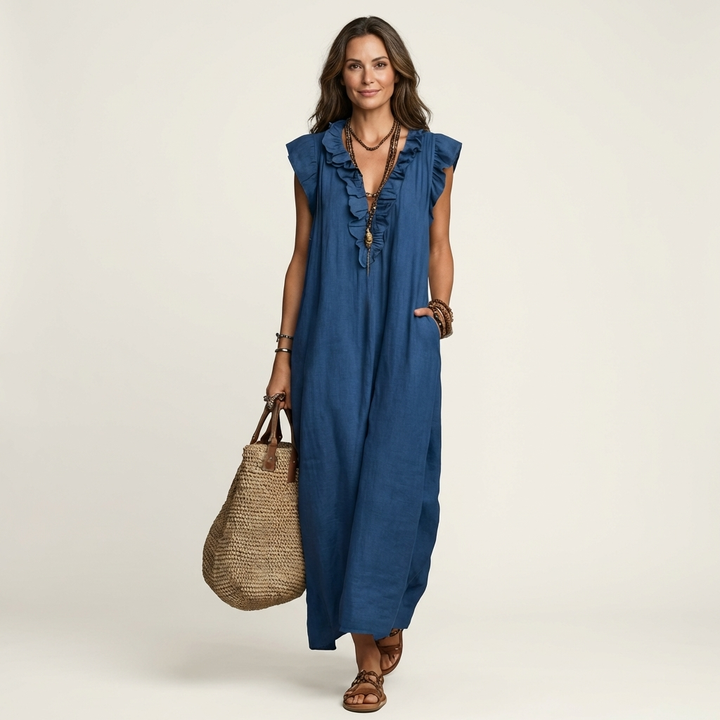 Robe Longue Col en V Josette