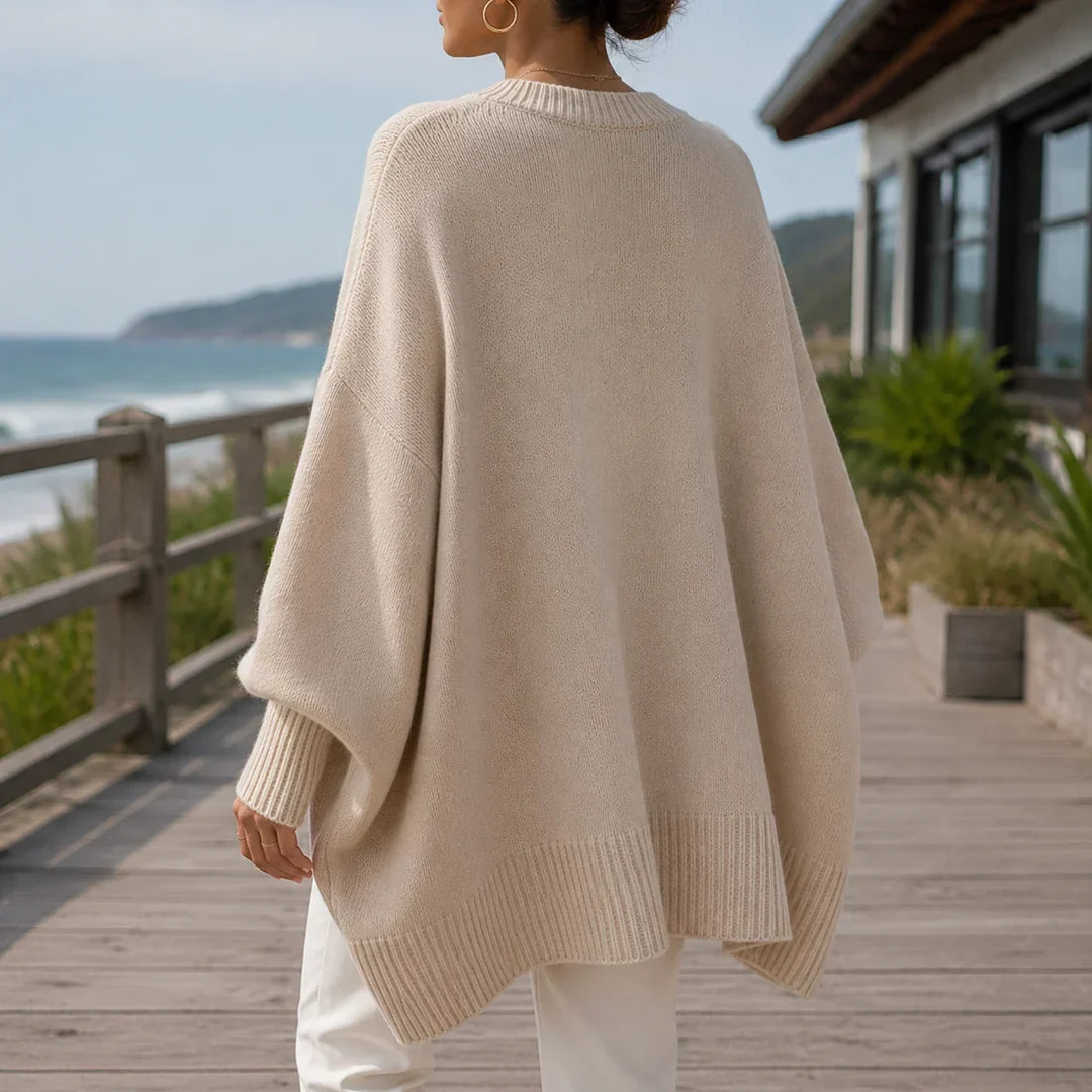 Pull grande taille en maille à col rond