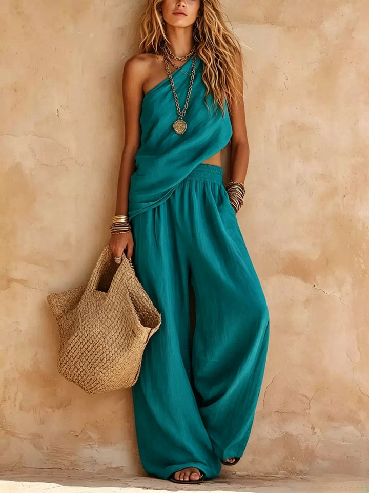 Ensemble Haut Asymétrique et Pantalon